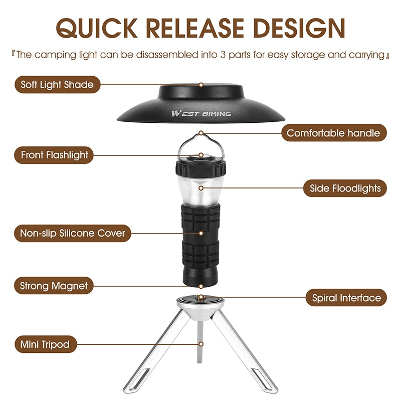 Portable Camping Light with Magnetic